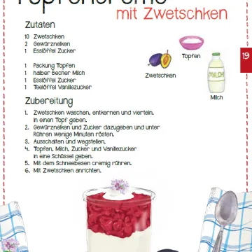 Vorschaubild Herbstrezept Topfencreme mit Zwetschken