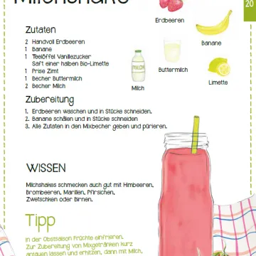 Frühlingsrezept Milchshake