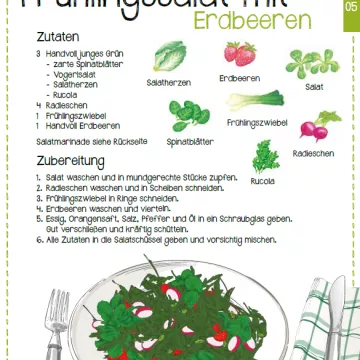 Rezept Frühlingssalat mit Erdbeeren
