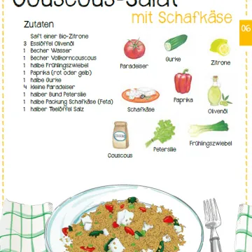 Sommerrezept Couscous-Salat mit Schafkäse
