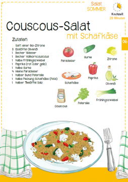 Sommerrezept Couscous-Salat mit Schafkäse