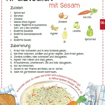 Vorschaubild Herbstrezept Krautsalat mit Sesam
