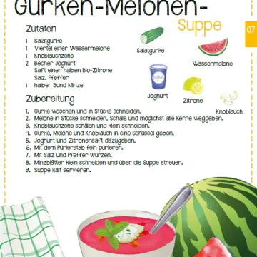 Sommerrezept Gurken-Melonen-Suppe