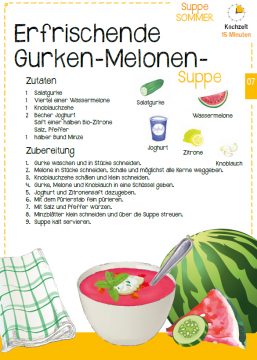 Sommerrezept Gurken-Melonen-Suppe