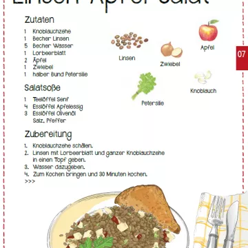 Vorschaubild Herbstrezept Linsen-Apfel-Salat