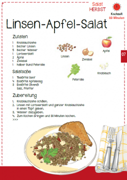 Vorschaubild Herbstrezept Linsen-Apfel-Salat