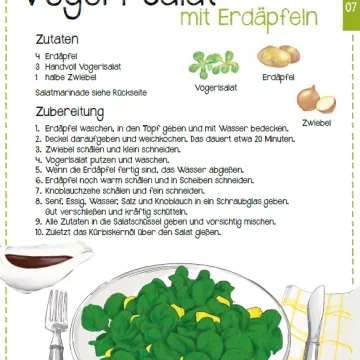 Frühlingsrezept Vogerlsalat mit Erdäpfeln