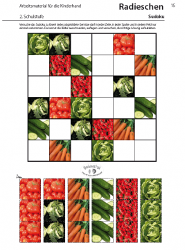 Vorschaubild Radieschen-Sudoku schwierig