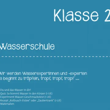 Deckblatt Wasserschule 2. Klasse / © aks Gesundheit