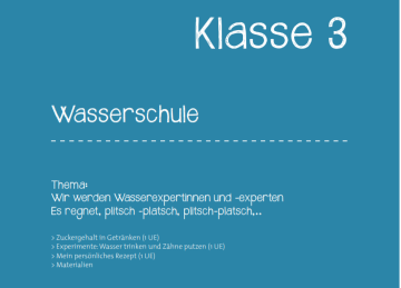 Deckblatt Wasserschule 3. Klasse / © aks Gesundheit