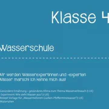 Deckblatt Wasserschule 4. Klasse / © aks Gesundheit