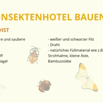 Vorschaubild Insektenhotel auf gelben Hintergrund