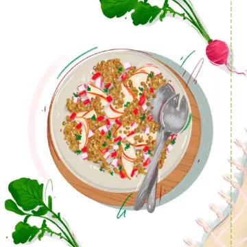 Vorschaubild Apfel-Linsensalat © Carina Lindmaier