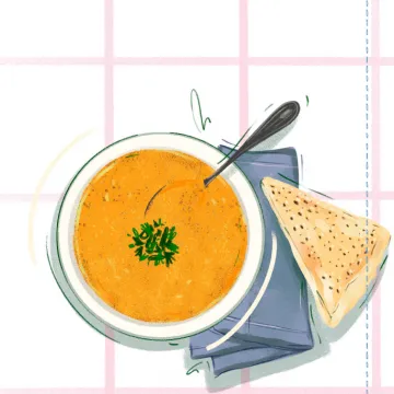 Vorschaubild orientalische Rote Linsencremesuppe © Carina Lindmaier