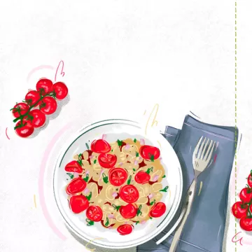 Vorschaubild Wachtelbohnensalat mit Zwiebeln und Tomaten © Carina Lindmaier