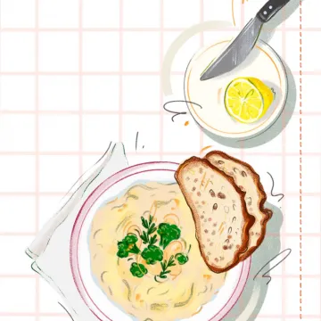 Vorschaubild weiße Bohnencreme mit Brokkoli  © Carina Lindmaier