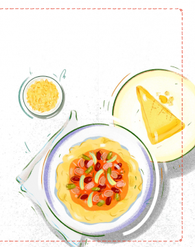 Vorschaubild Cremige Polenta mit Bohnenragout