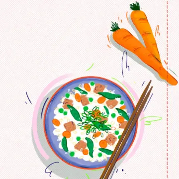 Vorschaubild Gebratener Reis mit Tempeh und Zuckerschoten © Carina Lindmaier