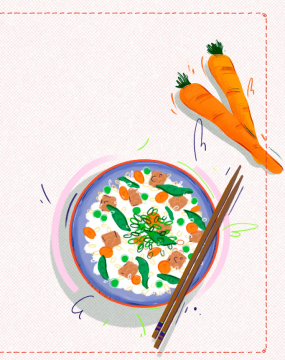 Vorschaubild Gebratener Reis mit Tempeh und Zuckerschoten © Carina Lindmaier