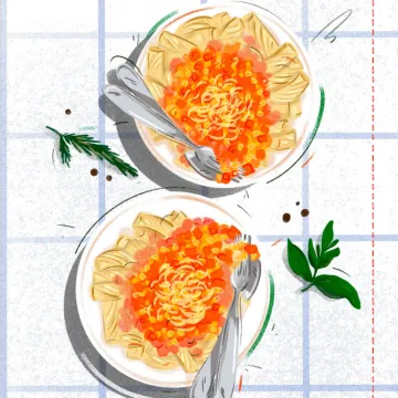 Vorschaubild Pasta mit Linsenragout