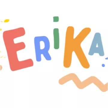 Logo Projekt Erika in bunter Schrift