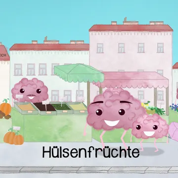 Gehirnchen beim Einkaufen am Markt