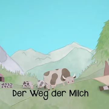 Vorschaubild Kühe auf grüner Almenlandschaft